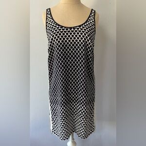 (Club Monaco) Navy Hearts Silk Slip Dress